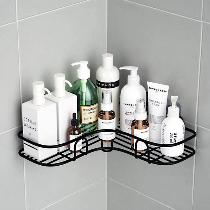 Multi-Use Wall Corner Storage Shelf – Durable Metal Bathroom & Kitchen Organizer