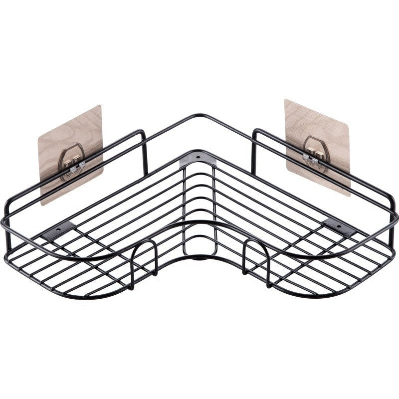 Multi-Use Wall Corner Storage Shelf – Durable Metal Bathroom & Kitchen Organizer